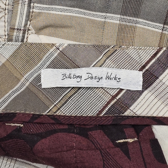 Billabong Built To Thrash Plaid Swim Trunks Men's Size 36 - Picture 7 of 8